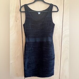 H&M Black Textured Bodycon Mini Dress